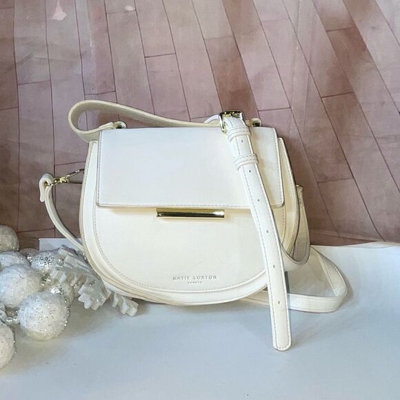 Katie Loxton London Leather Crossbody White Small - Picture 6 of 13